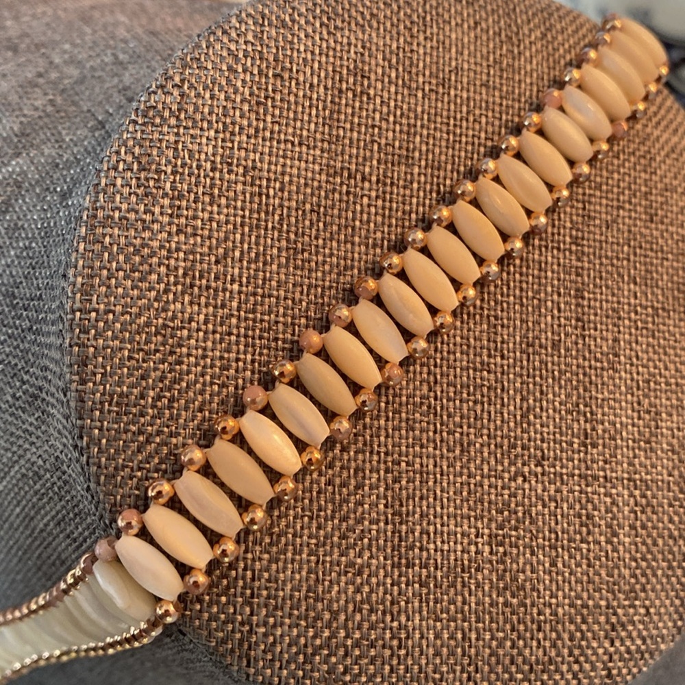 Vintage Mother of Pearl Bead Anklet